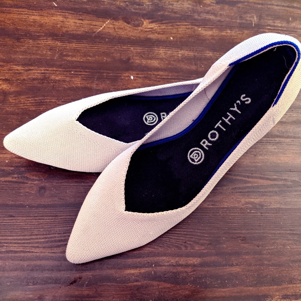 Rothy's Pink Pointed Toe Flats